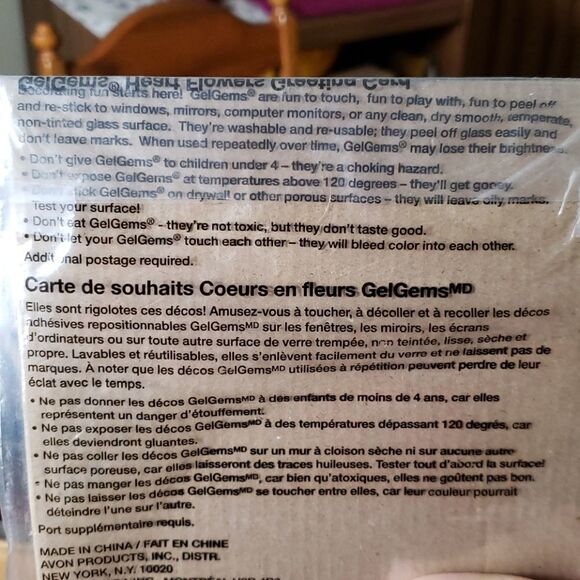 Avon GelGems* Heart Flowers Greeting Card - Picture 3 of 3